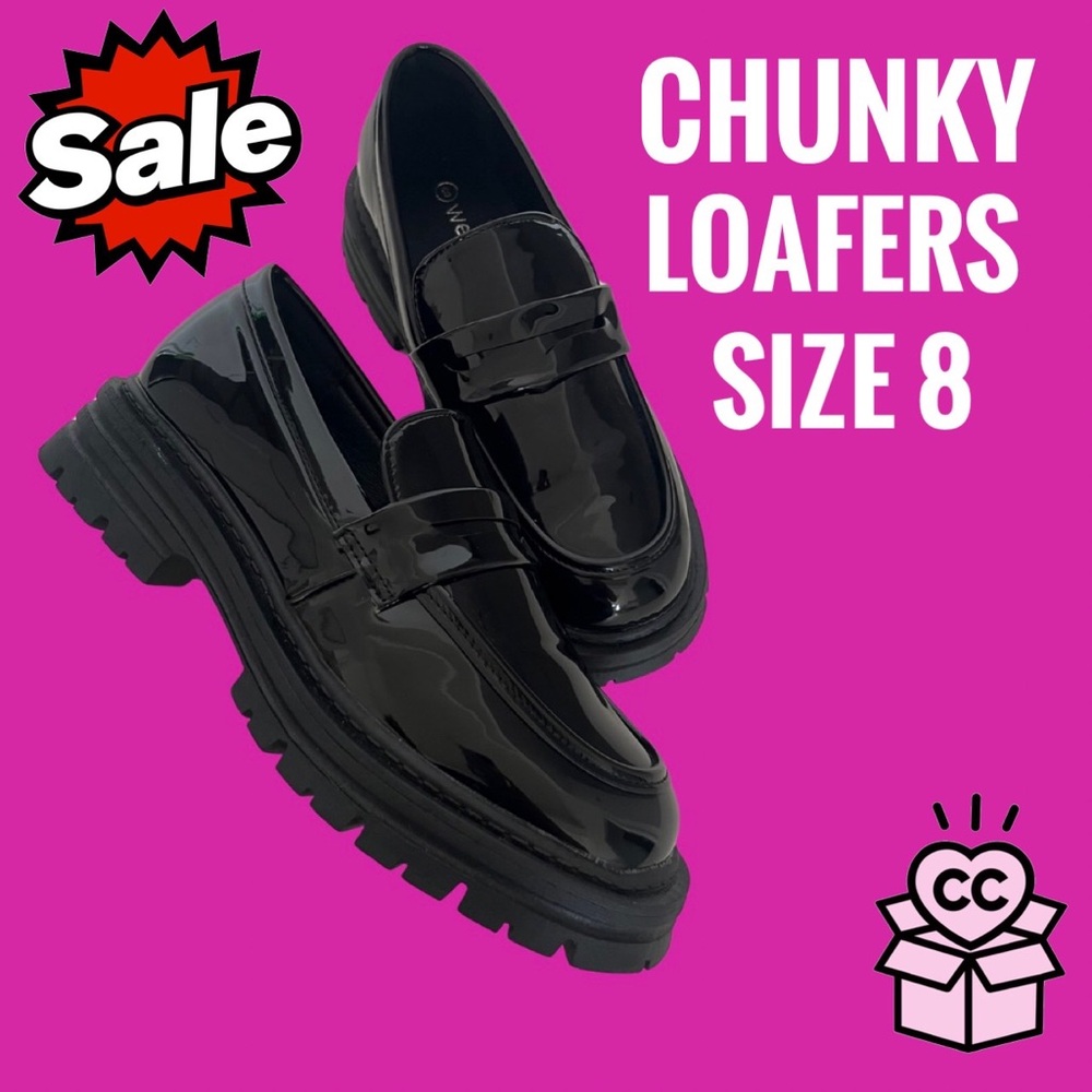 Black Chunky Loafers